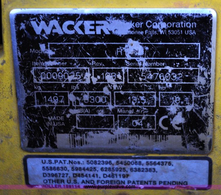 image for item A5732 Wacker RT82 packer