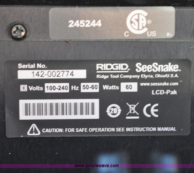 image for item A5763 Ridgid SeeSnake 13988 system