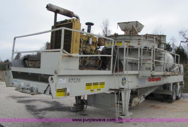 image for item B2030 1998 Cedarapids VSI 2600 portable vertical shaft impact crusher