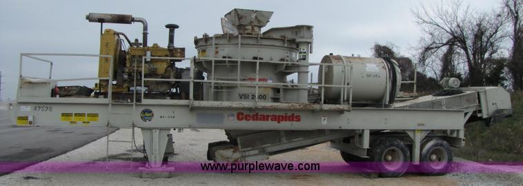 image for item B2030 1998 Cedarapids VSI 2600 portable vertical shaft impact crusher