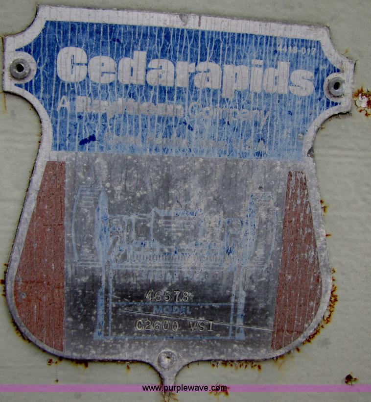 image for item B2030 1998 Cedarapids VSI 2600 portable vertical shaft impact crusher