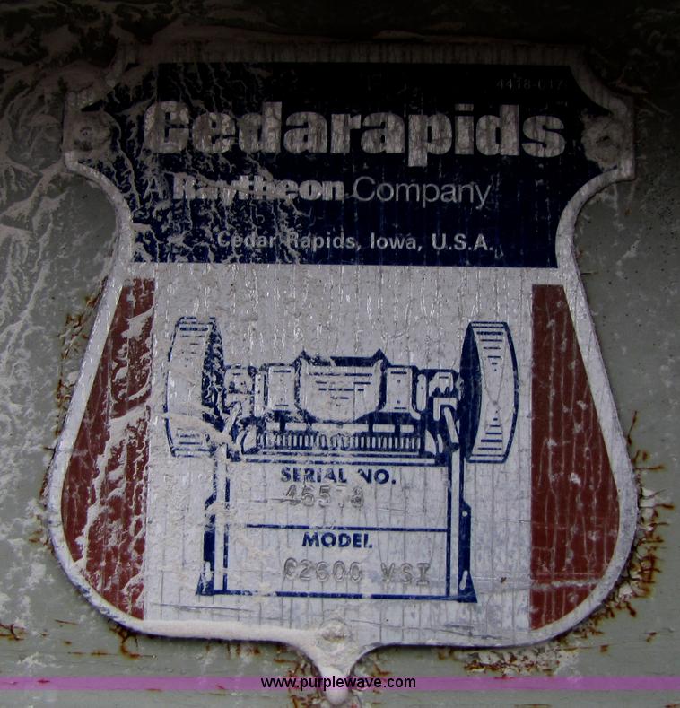 image for item B2030 1998 Cedarapids VSI 2600 portable vertical shaft impact crusher
