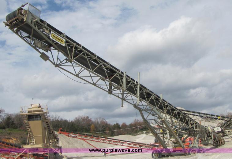 image for item B2036 1995 Marco 30" x 120' portable radial stacking conveyor