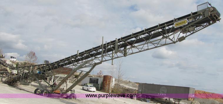 image for item B2036 1995 Marco 30" x 120' portable radial stacking conveyor