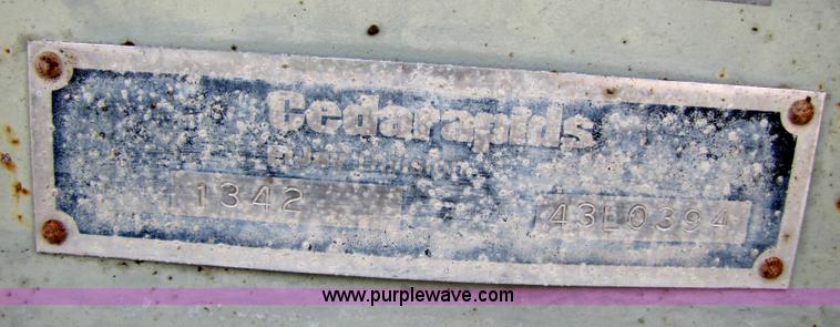 image for item B2039 1995 Cedarapids FSGC20332 horizontal portable screening plant