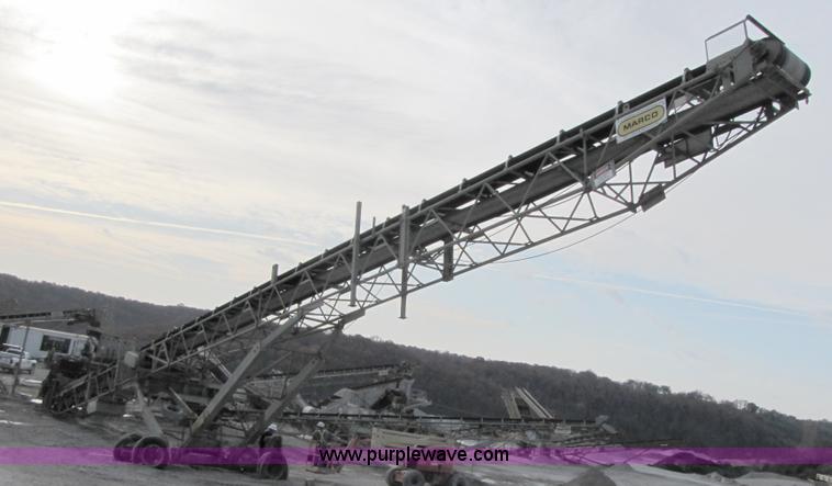 image for item B2040 1995 Marco 30" x 120' portable radial stacking conveyor