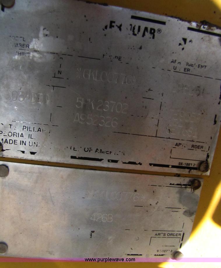 image for item B2069 1995 Caterpillar 426B 4x4 loader backhoe