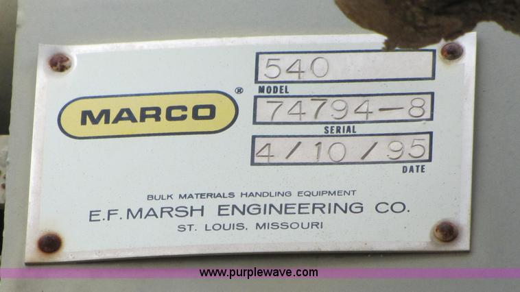 image for item B2070 1995 Marco 30in x 80' portable stacking conveyor