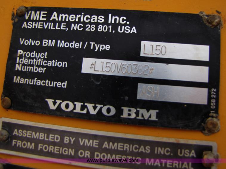 image for item B2073 1994 Volvo L150 wheel loader