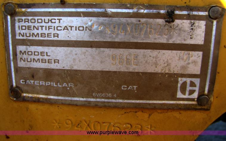 image for item B2077 1988 Caterpillar 966E wheel loader