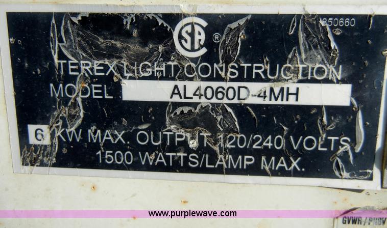 image for item A3370 2005 Terex Amida AL4000 towable light tower
