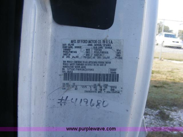 image for item B2161 2002 Ford F150 XLT supercab pickup truck