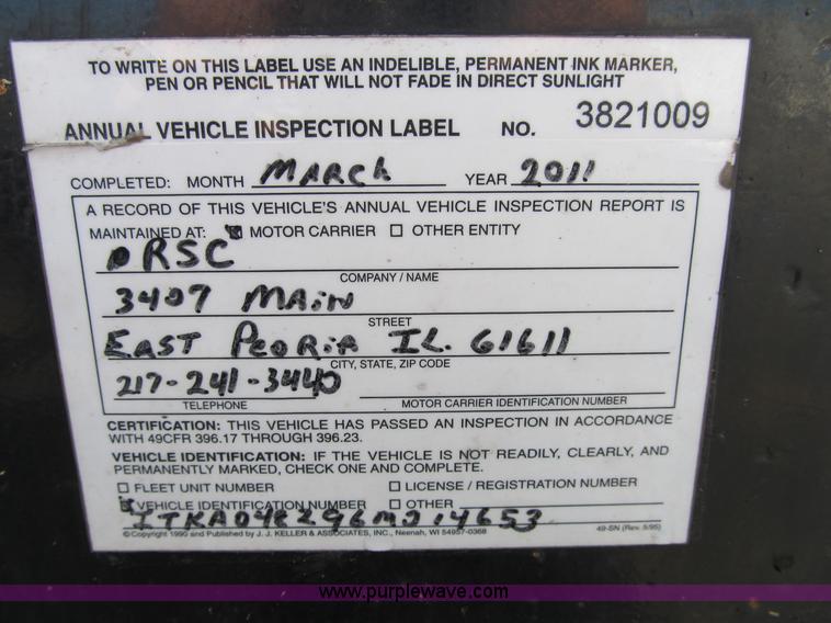 image for item B2562 2006 Trail King TK70HT hydra-tail trailer