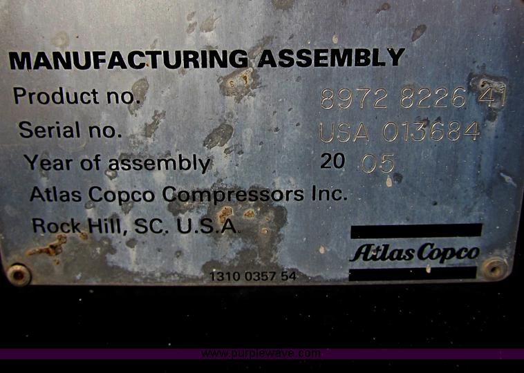 image for item B2564 2005 Atlas Copco QAS38 portable generator