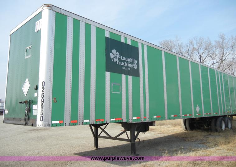 image for item A3371 1996 Wabash P-102CW 53' dry van trailer