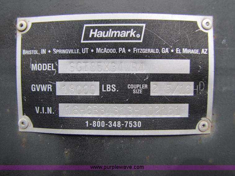 image for item A5012 2003 Haulmark triple axle enclosed trailer
