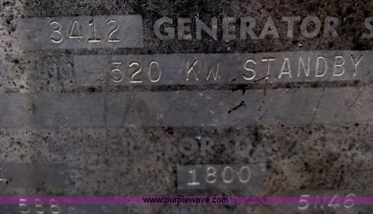 image for item B9639 Caterpillar 3412 generator set