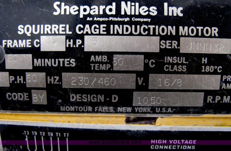 image for item B9647 Shepard Niles trolley mounted hoist