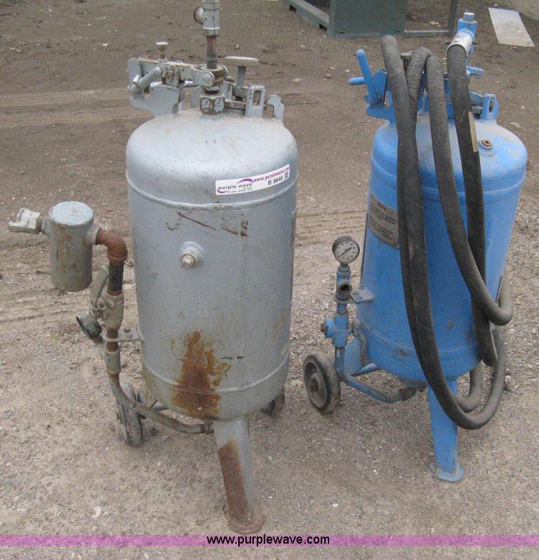 (2) Sanstorm sand blasting pots in Wichita, KS Item B9648 sold