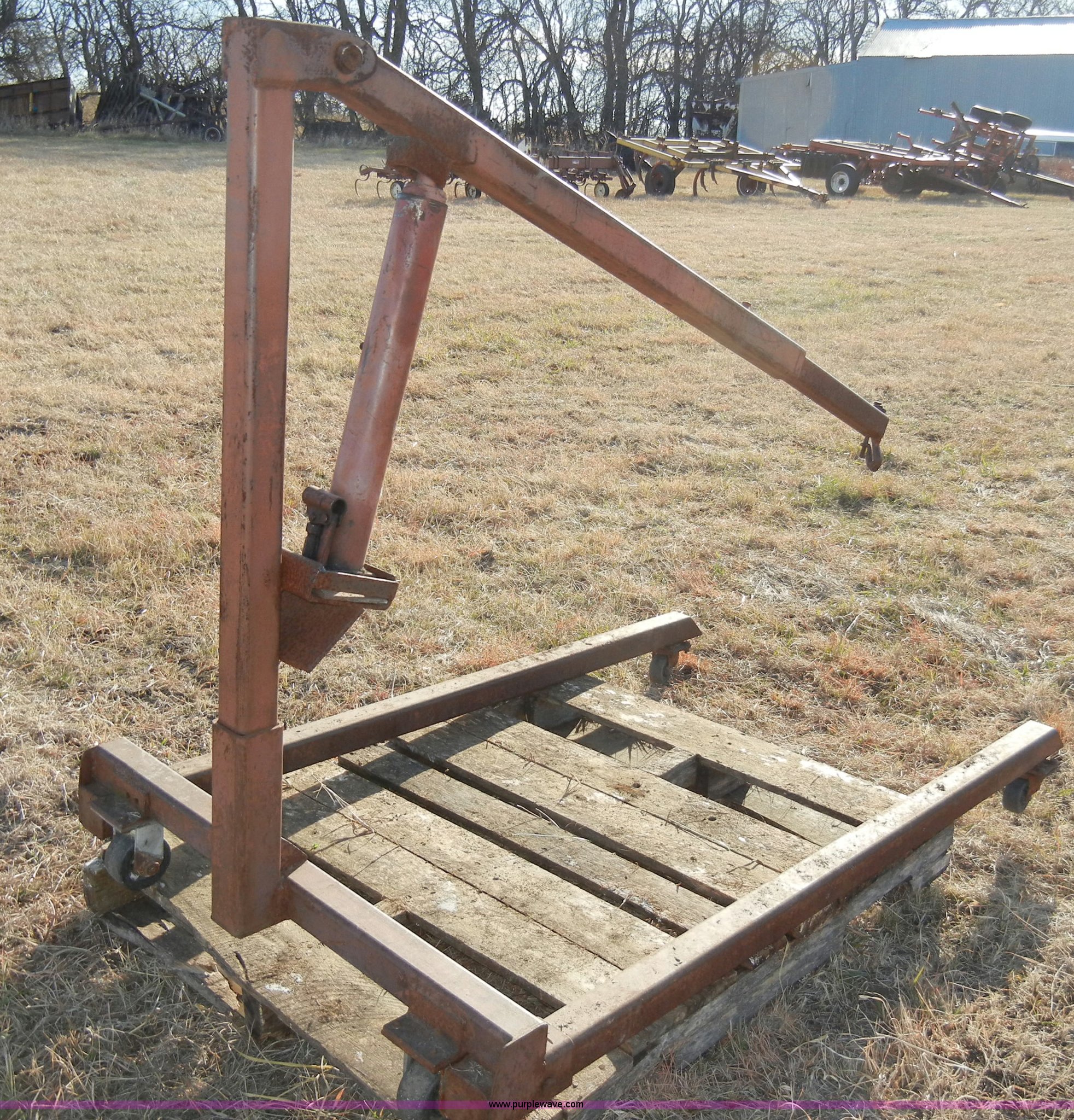 Engine hoist on casters in Leonardville, KS Item H9214 sold Purple Wave