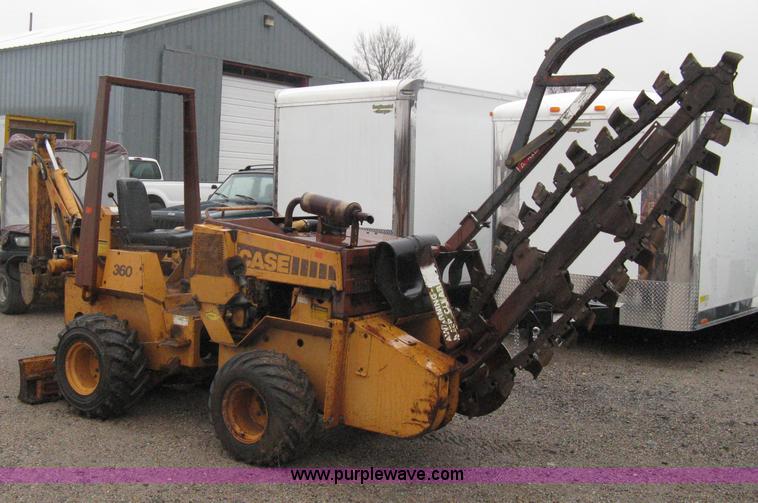 image for item A6015 Case 360 articulating trencher with backhoe attachment