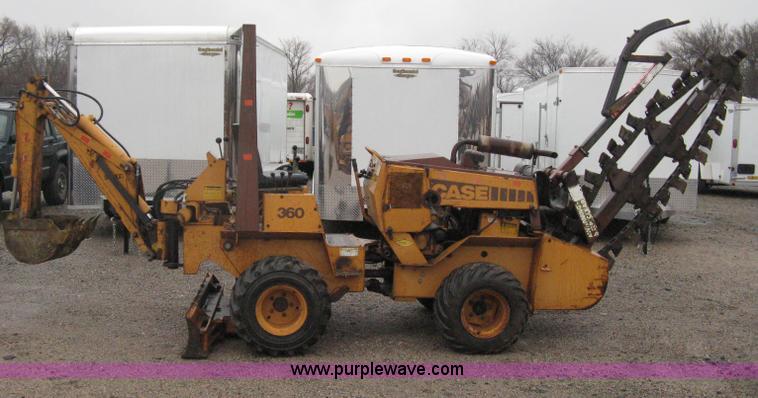 image for item A6015 Case 360 articulating trencher with backhoe attachment