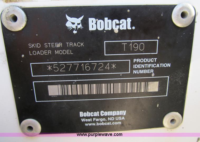 image for item B2555 2005 Bobcat T190 Turbo track skid steer