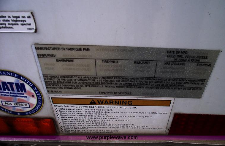 image for item C5822 2005 Interstate 16' enclosed trailer