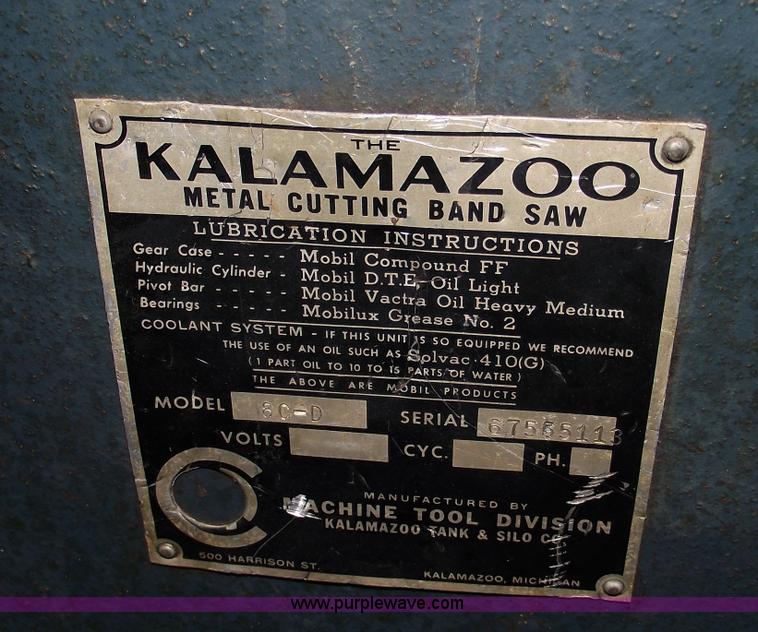 image for item C5826 Kalamazoo 8CD metal cutting band saw