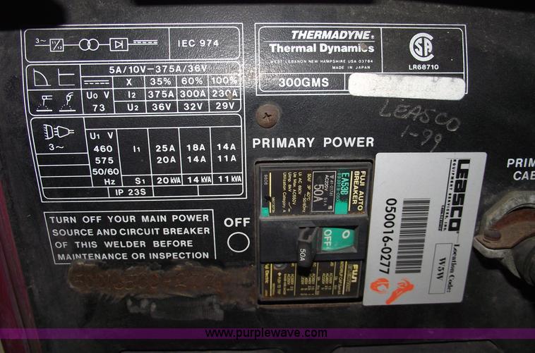 image for item C5827 Thermal Dynamics 300 GMS inverter/arc welder