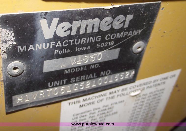 image for item C5918 Vermeer V1315 walk behind trencher