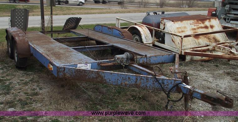 image for item C5919 2002 shop built 15' flatbed trailer
