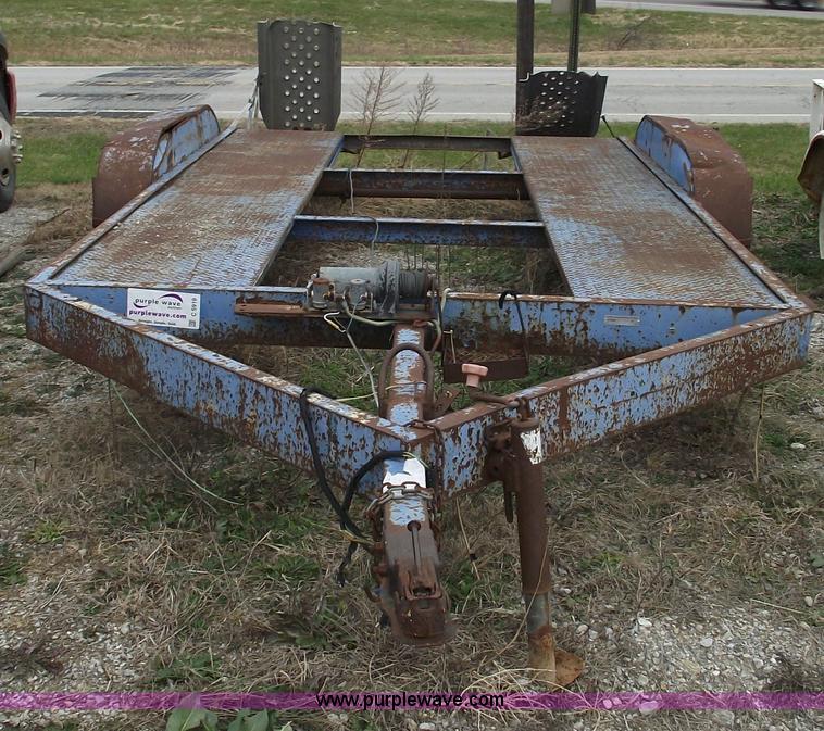 image for item C5919 2002 shop built 15' flatbed trailer