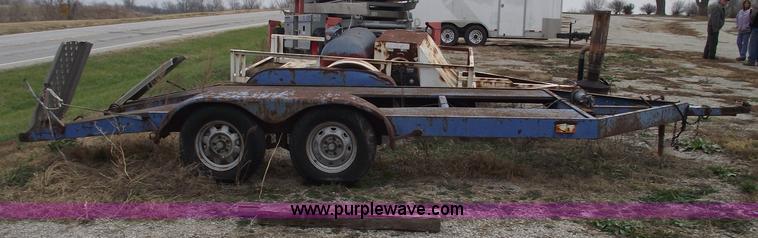 image for item C5919 2002 shop built 15' flatbed trailer