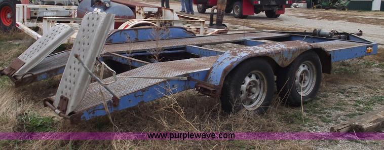 image for item C5919 2002 shop built 15' flatbed trailer