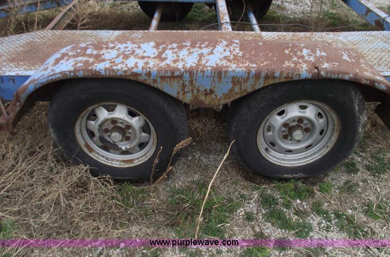 image for item C5919 2002 shop built 15' flatbed trailer