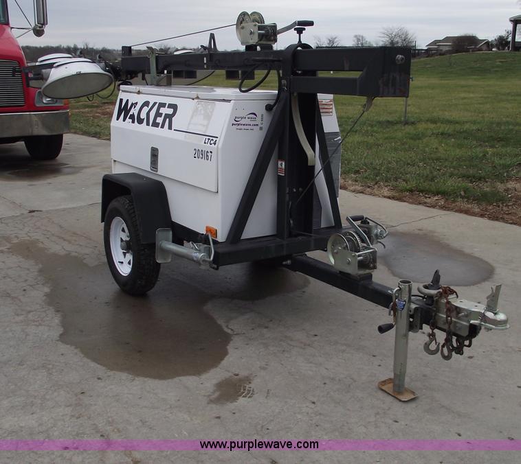 image for item C5939 2004 Wacker LTC4L towable light tower/generator