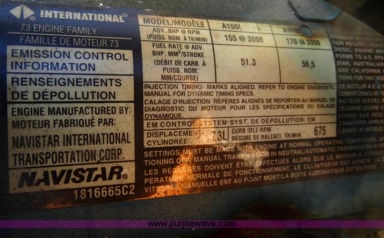 image for item A3358 1993 International 3700 school bus