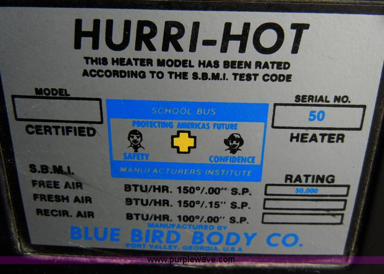 image for item A3375 1996 Chevrolet Bluebird B7 school bus