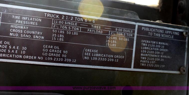 image for item B8725 1974 Kaiser Military truck