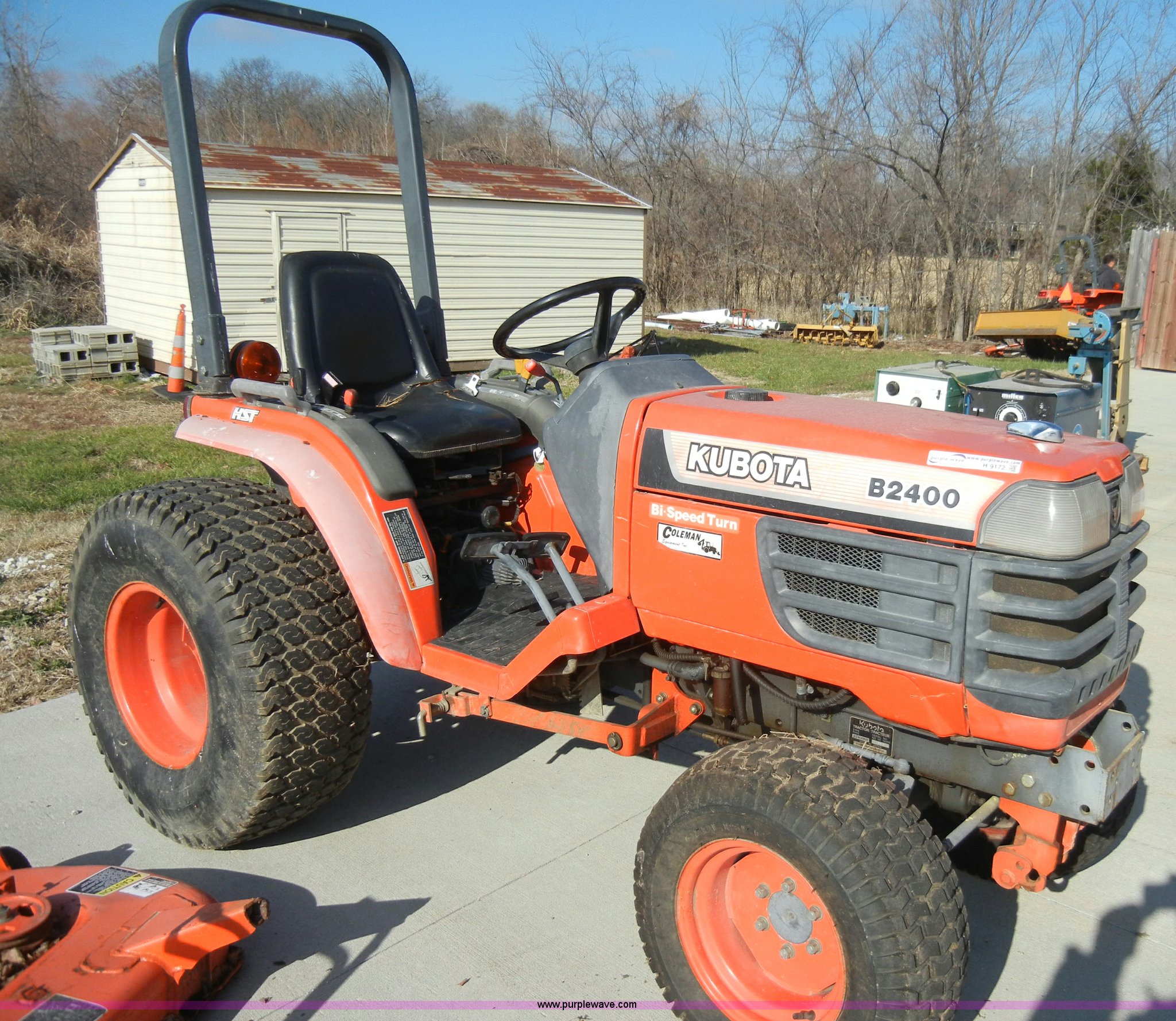Kubota B2400 tractor with mower in Bonner Springs, KS Item H9172 sold