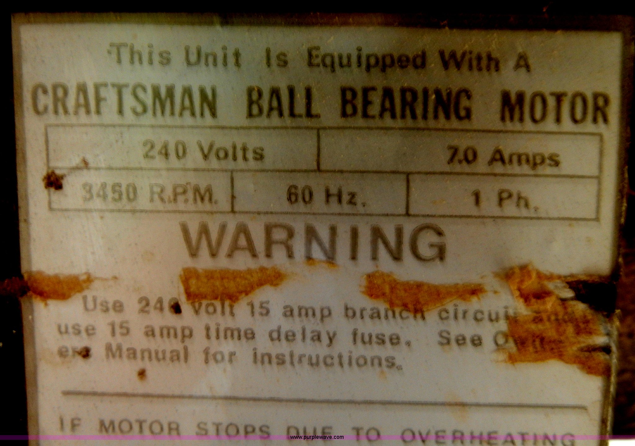 Craftsman XR2424 12" table saw in Bonner Springs, KS Item H9184 sold