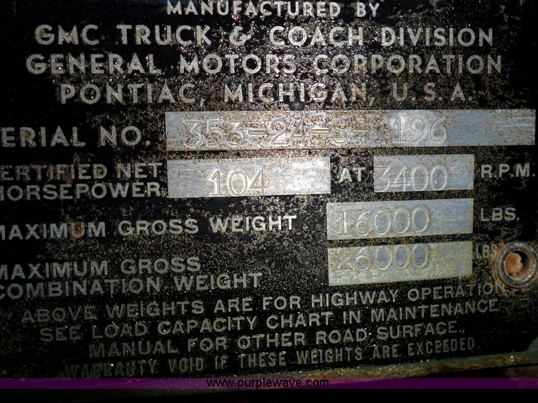 image for item A1784 1951 GMC 2.5 ton wheat truck