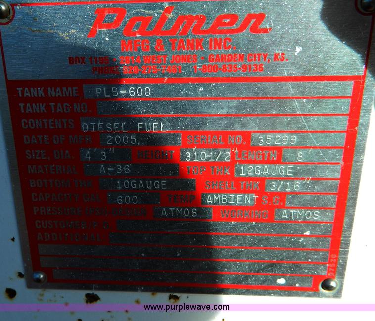 image for item D8681 2005 Palmer PLB-600 fuel buddy