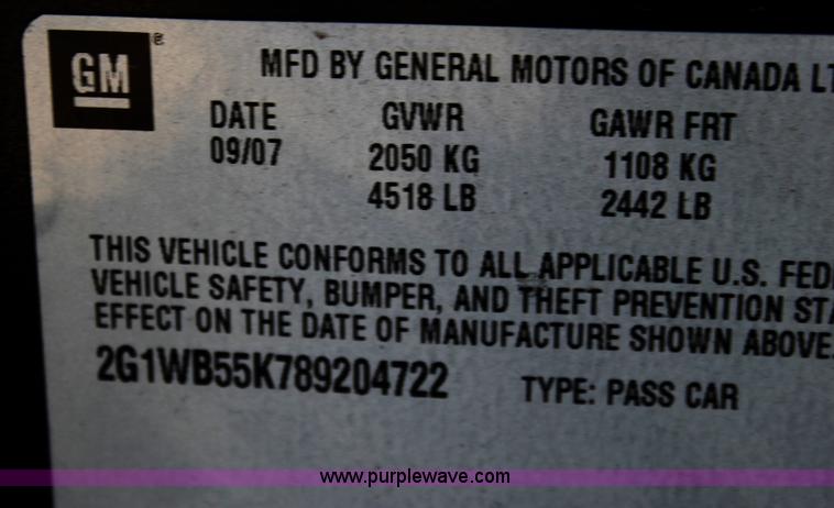 image for item B8747 2008 Chevrolet Impala LS