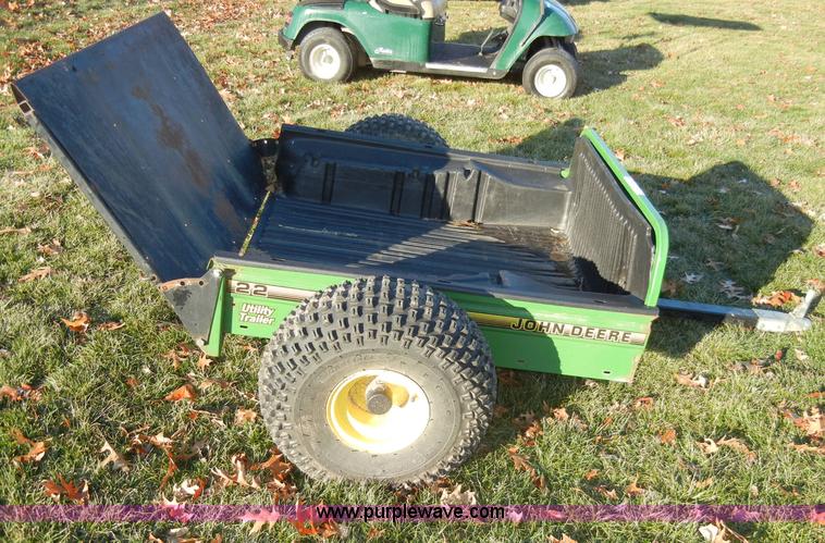 image for item H9233 John Deere 22  utility trailer