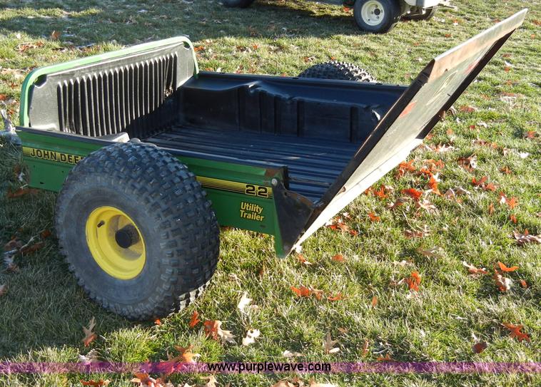 image for item H9233 John Deere 22  utility trailer
