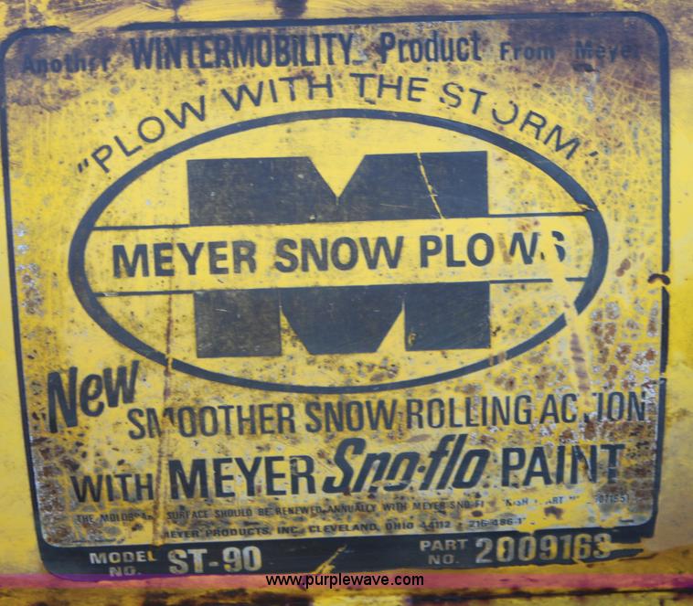 image for item B8748 Meyer ST90 snow plow