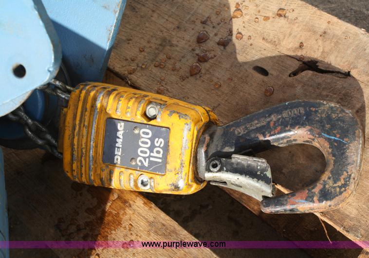 image for item H9506 DEMAG 2,000 lb hoist with trolley