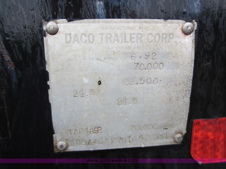 image for item A5658 1992 Dayco TAR4892 flatbed trailer